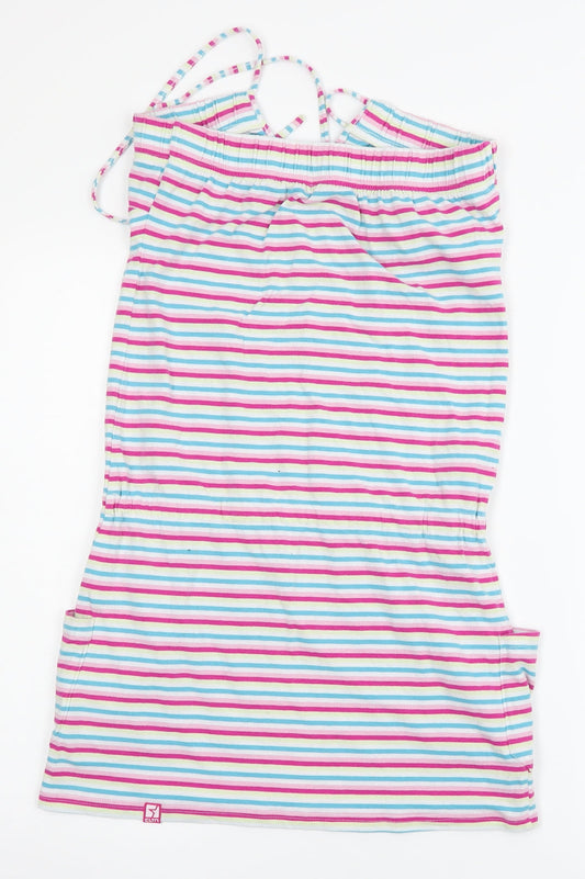 cltn Womens Pink Striped  A-Line  Size 12  - elastic chest