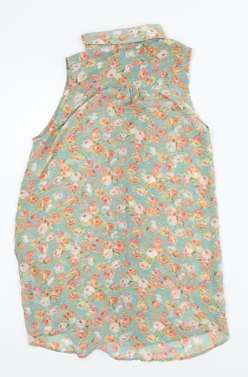 New Look Womens Green Floral   Button-Up Size 6
