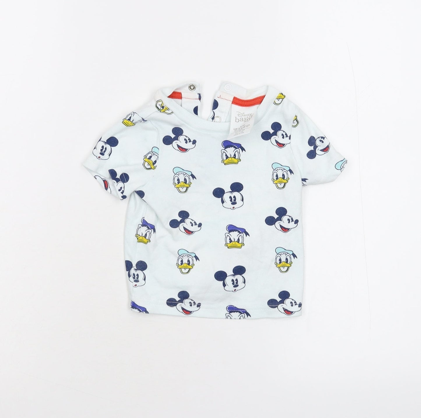 Disney Baby White   Basic T-Shirt Size 6-9 Months