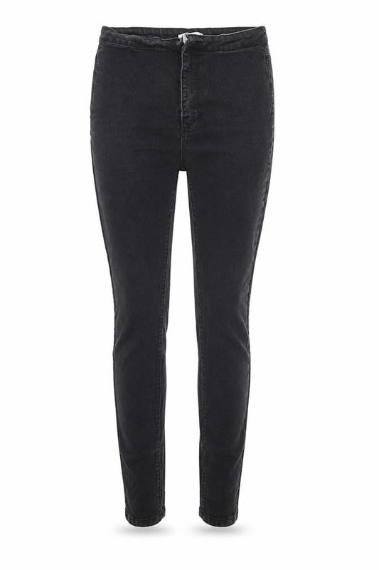 In the Style Womens Black  Denim Tapered Jeans Size 12 L31 in - elastic waist