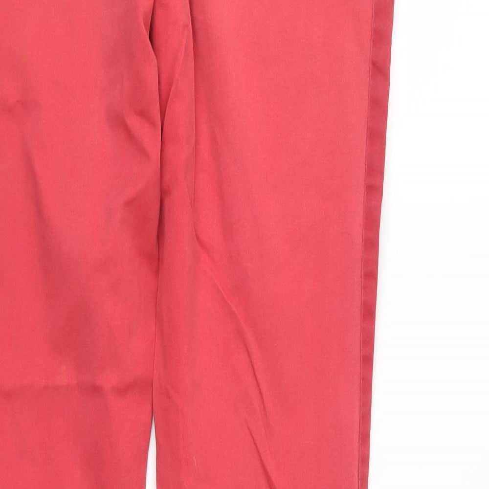 Papaya Womens Red  Denim Straight Jeans Size 12 L28 in
