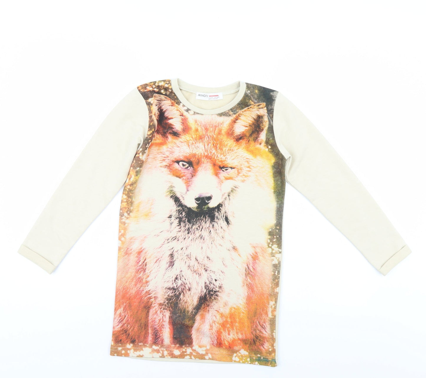 Minoti Girls Multicoloured Animal Print  Pullover Sweatshirt Size 7-8 Years