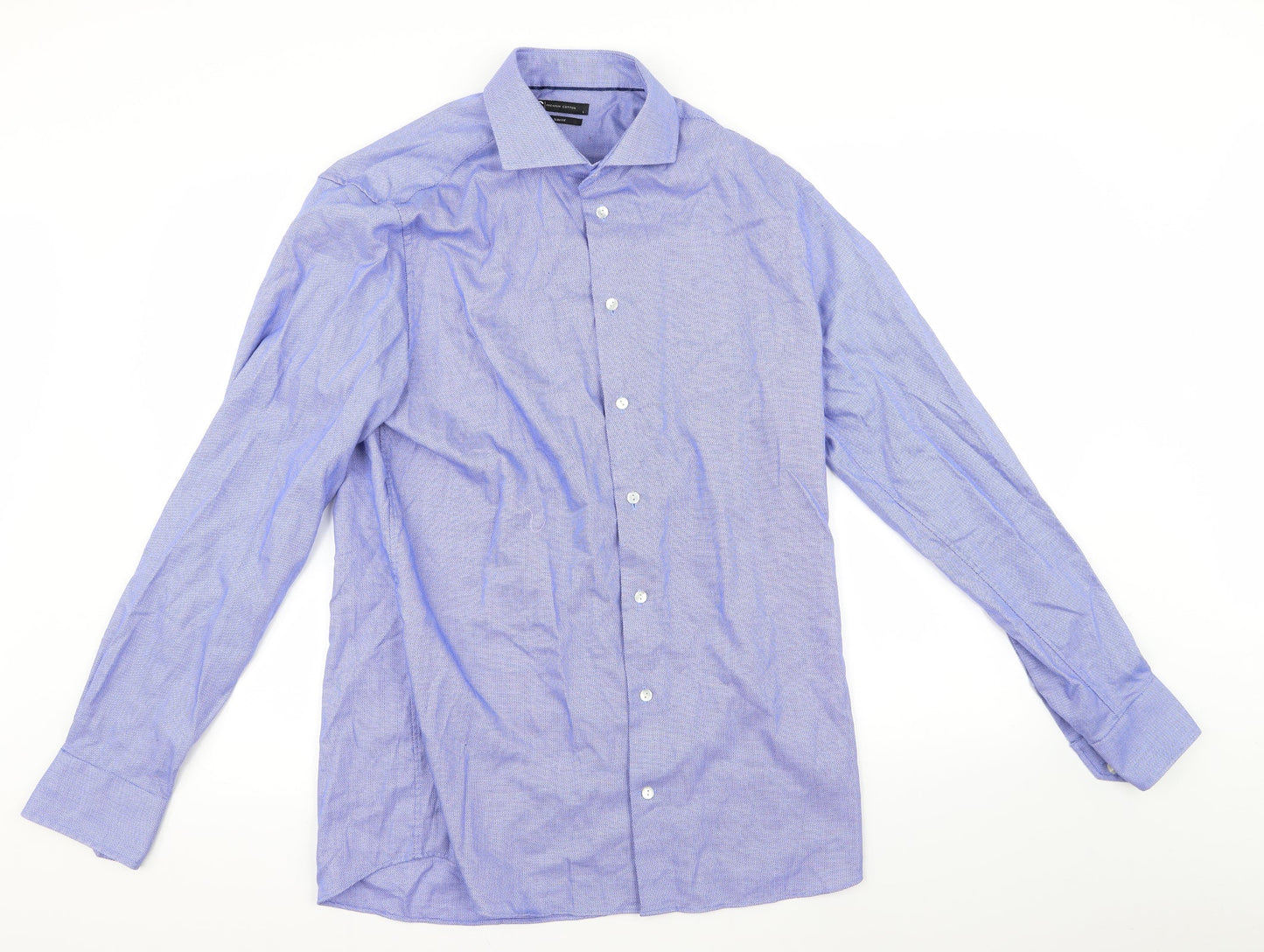 Cubus Mens Blue    Button-Up Size L