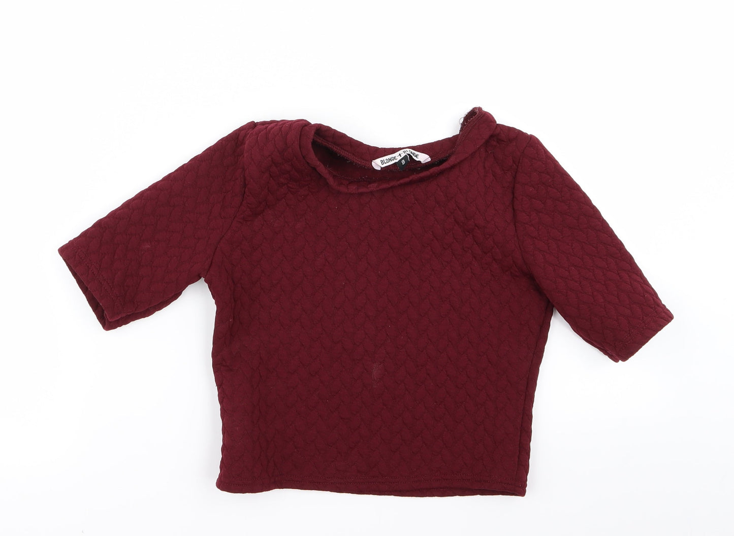 blonde Womens Red   Basic T-Shirt Size 8