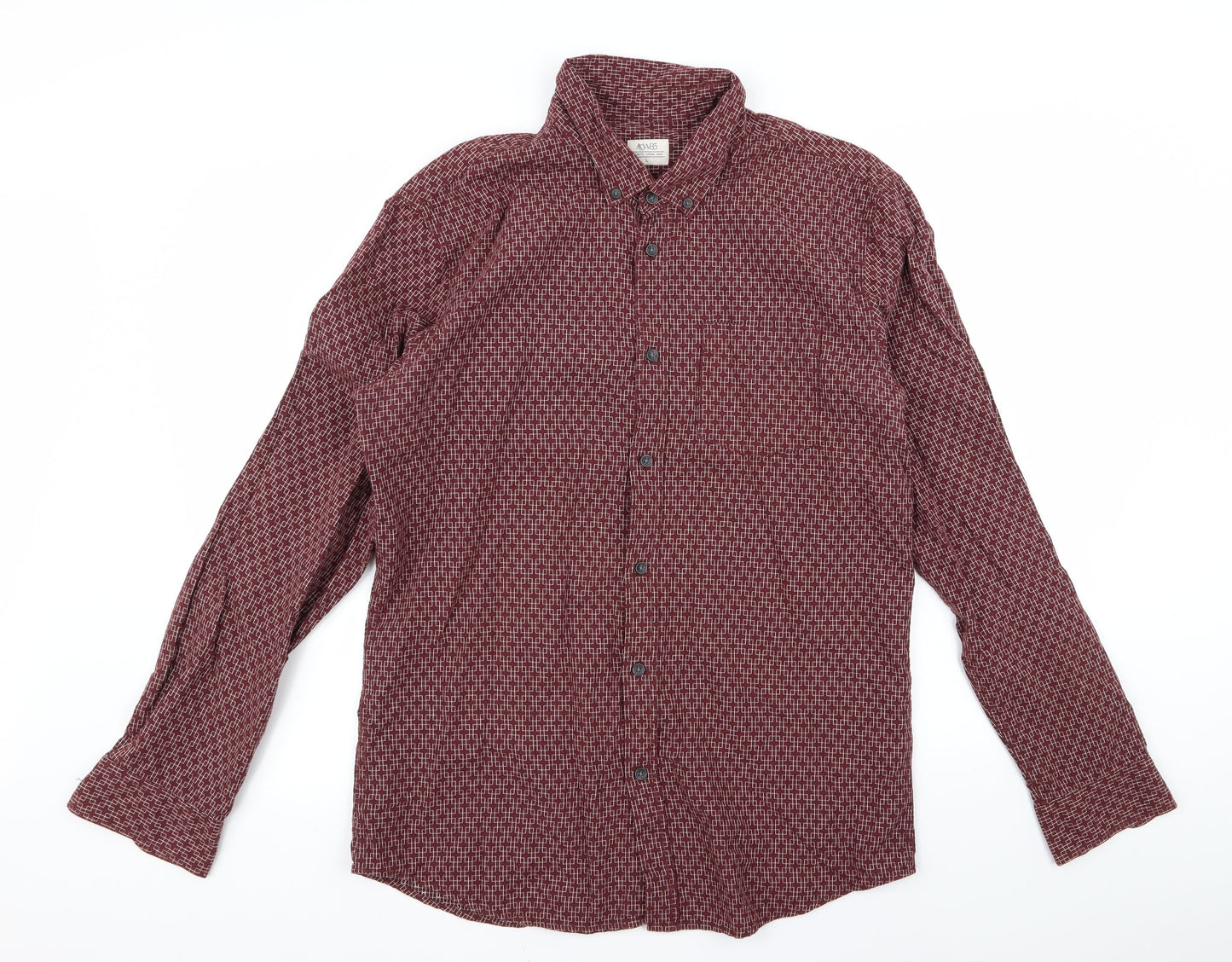 Preworn Mens Red    Button-Up Size L