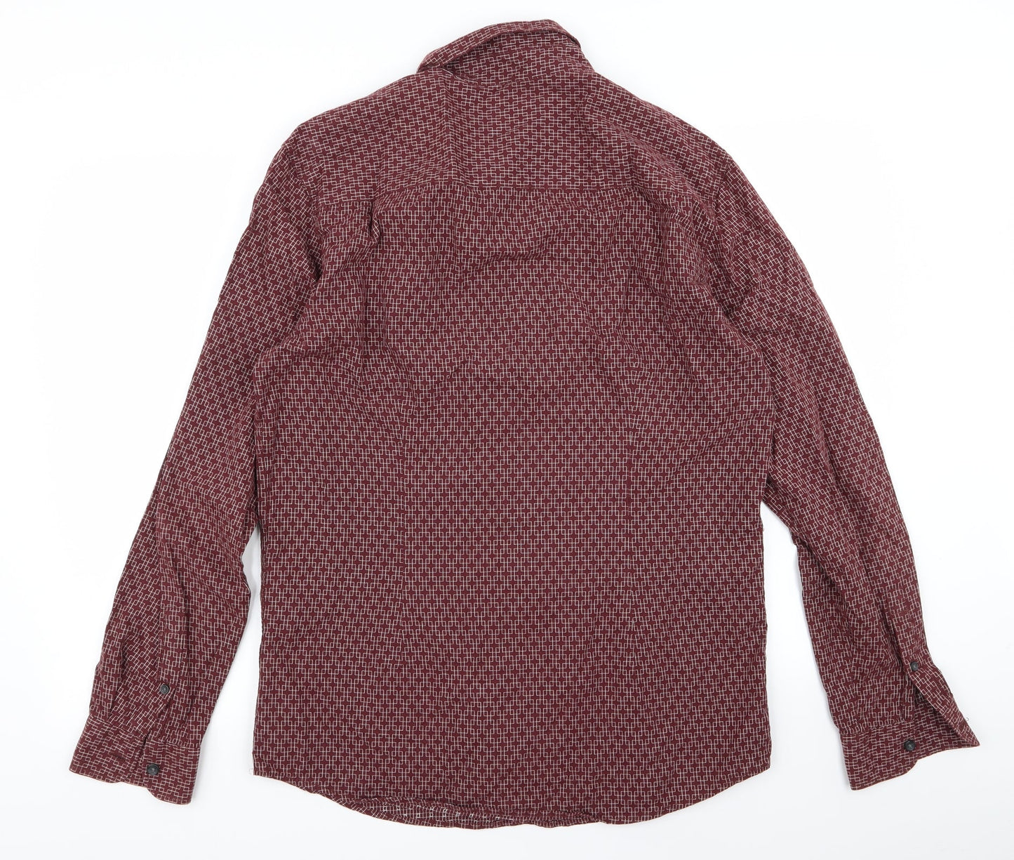 Preworn Mens Red    Button-Up Size L