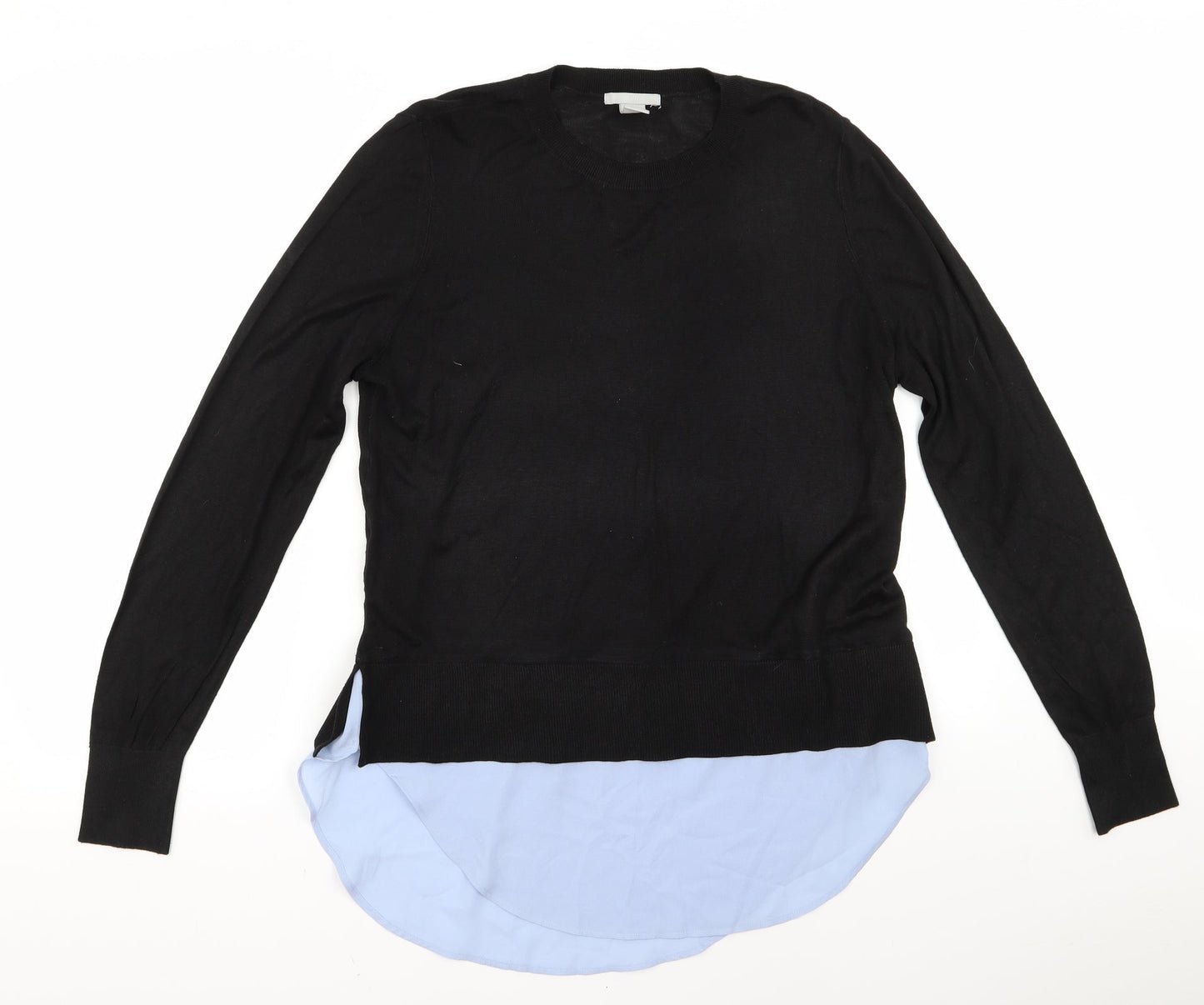 H&M Womens Black  Rayon Pullover Jumper Size M