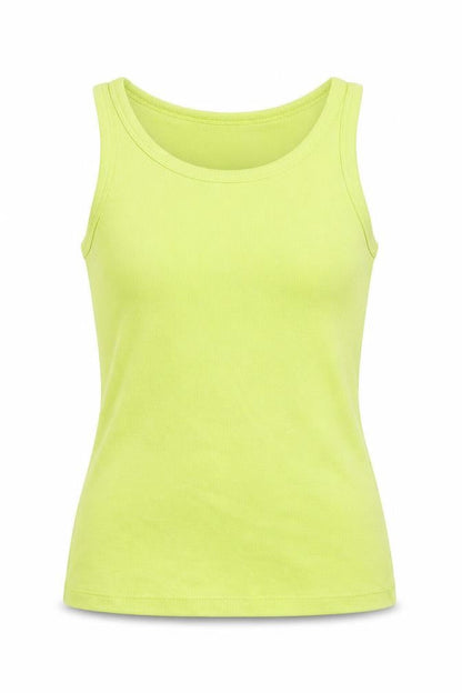 Front view of EA women’s yellow basic t-shirt, size UK 8