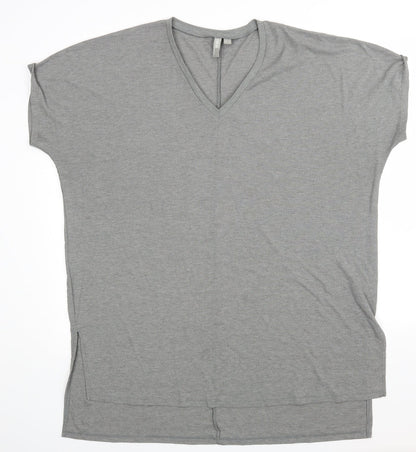 Front view of ASOS women’s grey basic blouse, size UK 18
