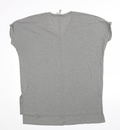 Back view of ASOS women’s grey basic blouse, size UK 18