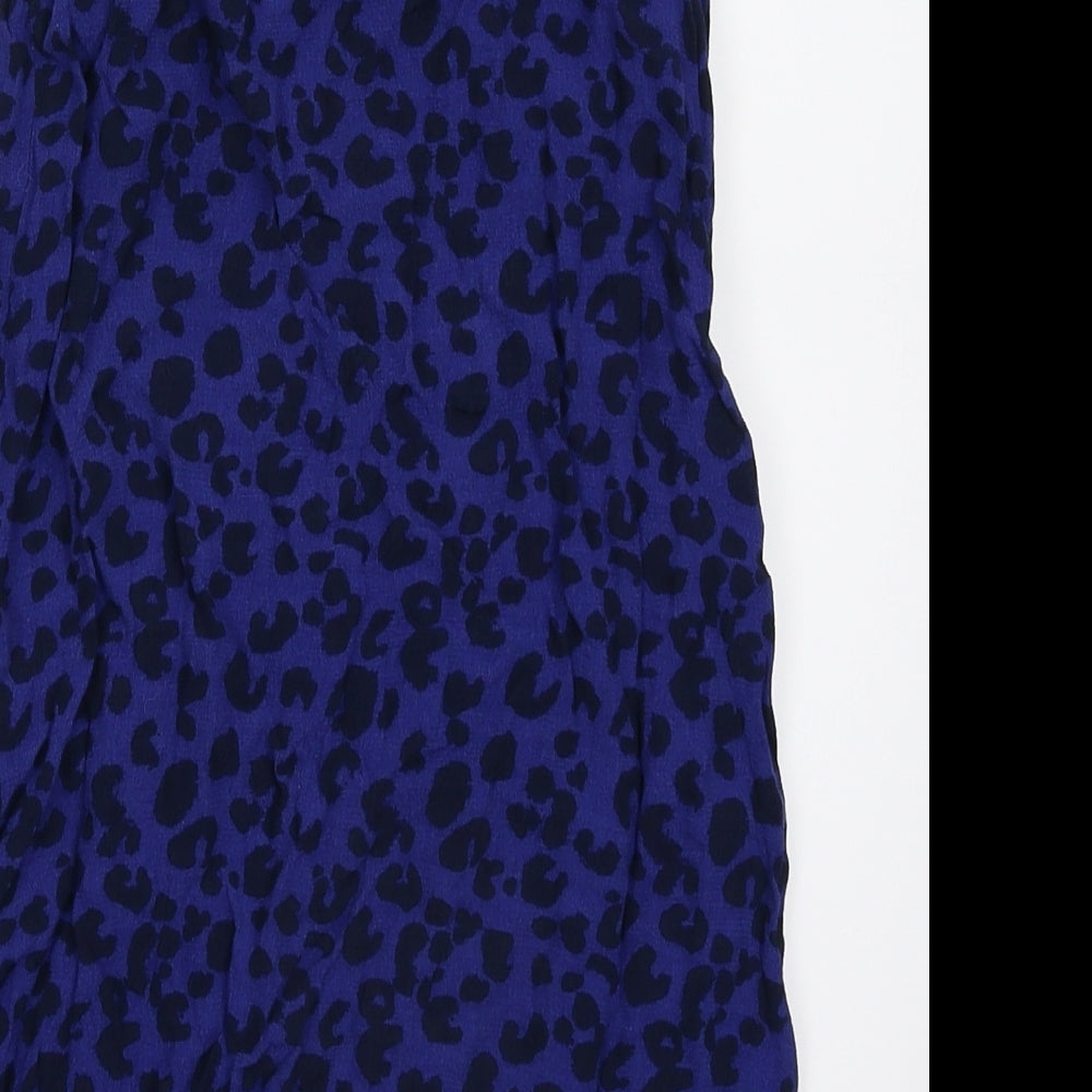 M&S Girls Black Animal Print  Kaftan  Size 7-8 Years