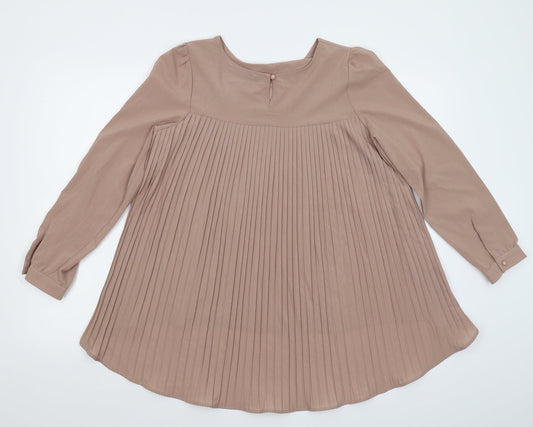 Zanzea Womens Beige   Camisole T-Shirt Size 12