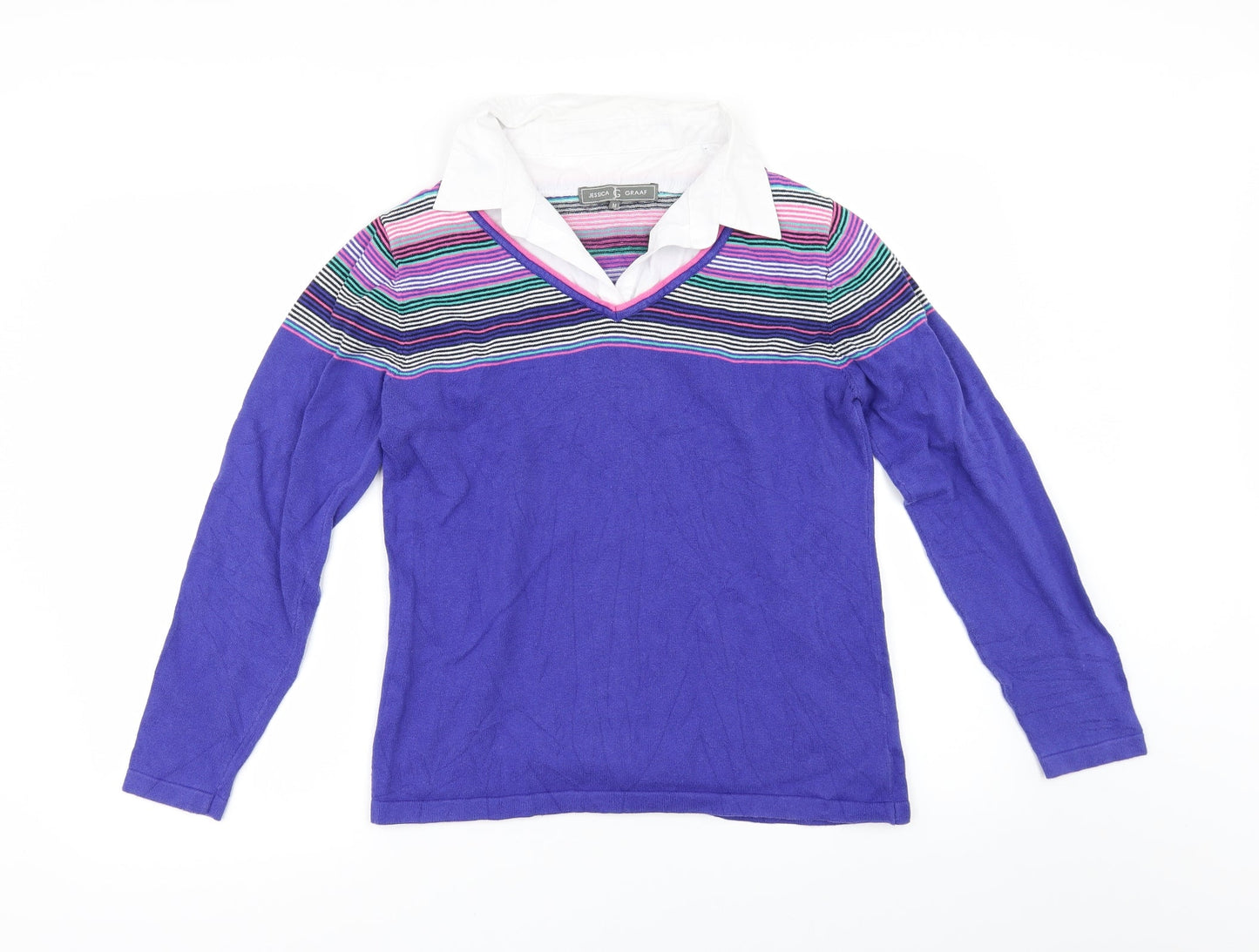 Jessica Graaf Womens Purple   Pullover Jumper Size M