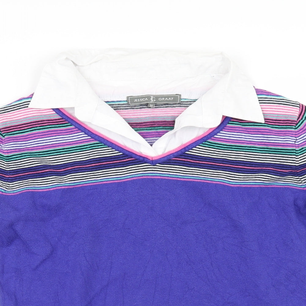 Jessica Graaf Womens Purple   Pullover Jumper Size M