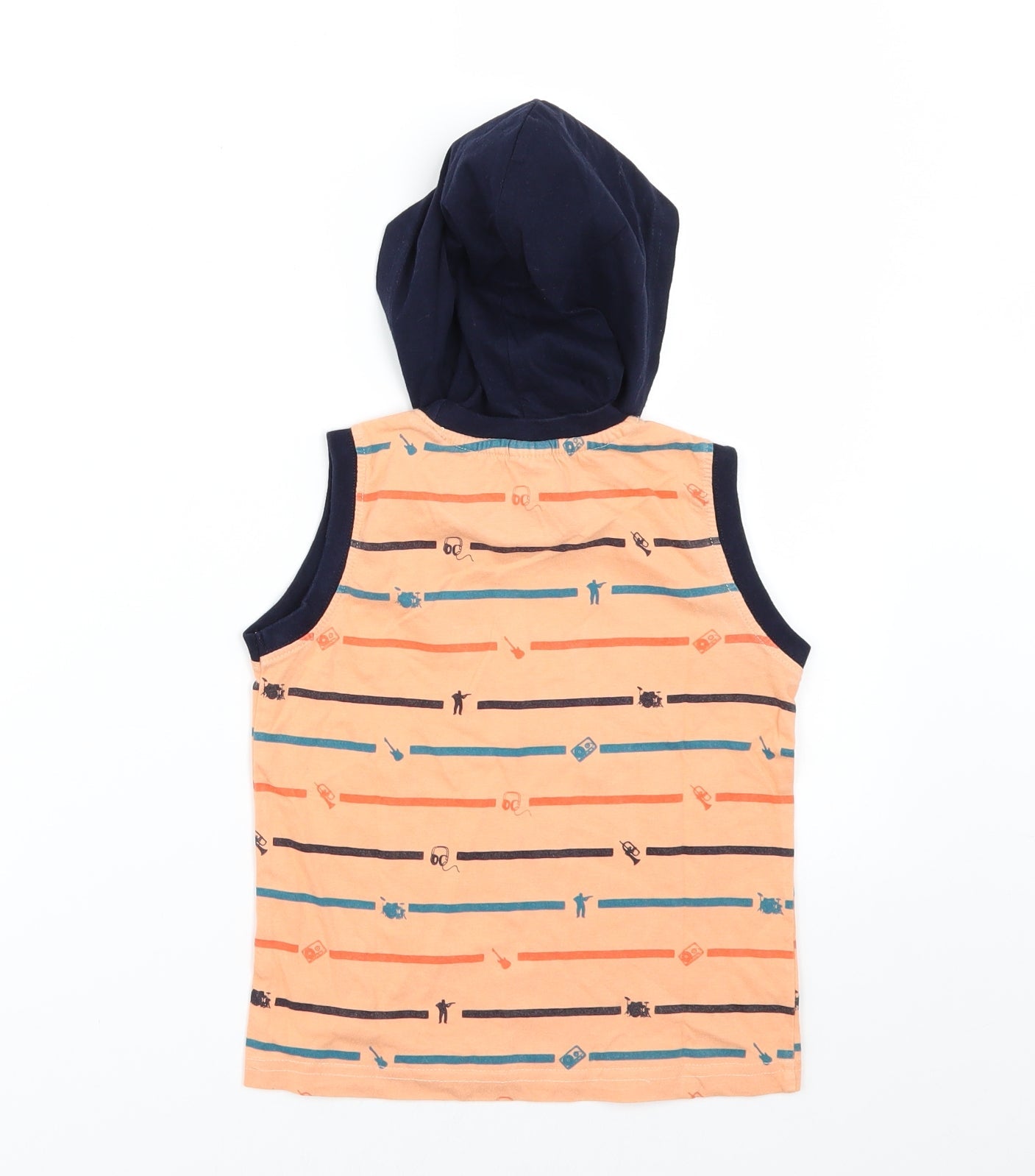 Taeko Boys Orange Striped  Basic T-Shirt Size 2-3 Years