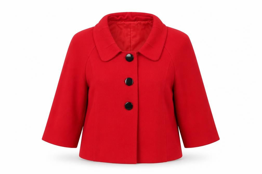 Gold Womens Red   Pea Coat Coat Size 16