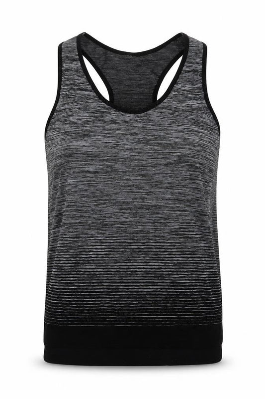 Womens Black Striped  Basic Tank One Size