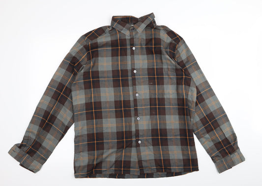 compulsive Mens Multicoloured Check   Button-Up Size L