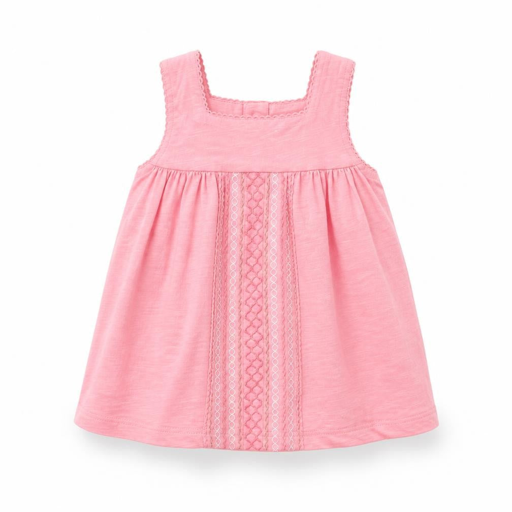 F&F Girls Pink Geometric  Fit & Flare  Size 3-6 Months
