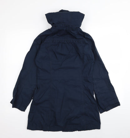 Back view of denim and co women’s blue jacket coat, size UK 8