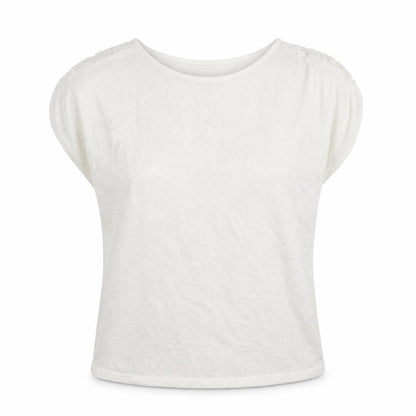 Warehouse Womens White Floral  Basic T-Shirt Size 10