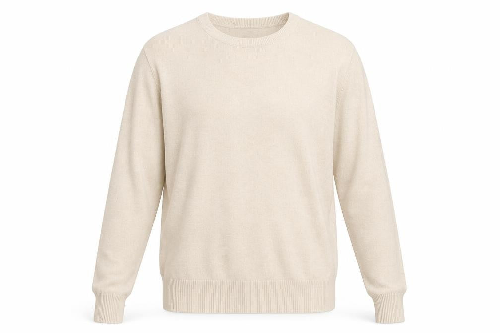 Easy Mens Beige   Pullover Jumper Size S