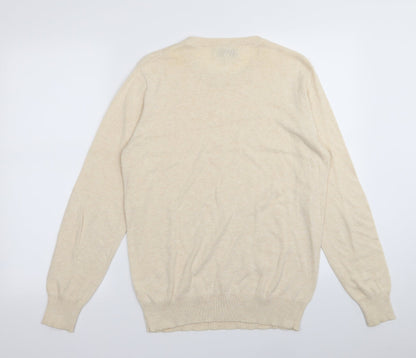 Back view of Easy men’s beige jumper, size S
