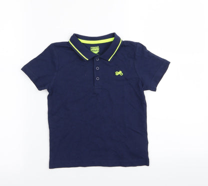 Preloved F&F Boys Blue   Basic Polo Size 2-3 Years - Front