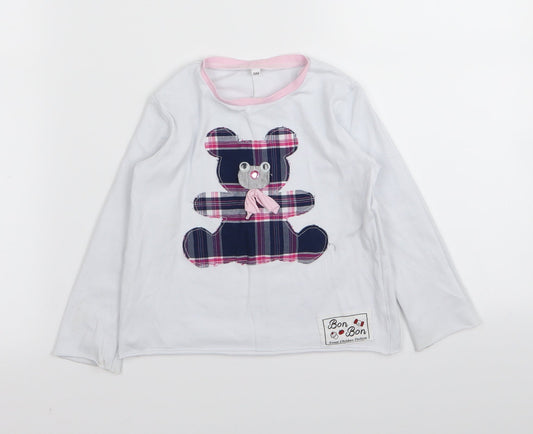 Preworn Girls Blue   Basic T-Shirt Size 4-5 Years