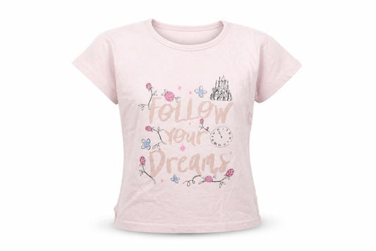 Disney Girls Purple Floral  Basic T-Shirt Size 2-3 Years