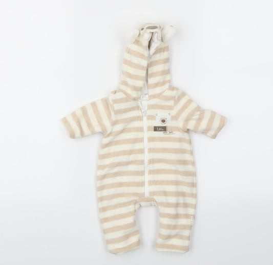 F&F  Brown Striped  Babygrow One-Piece Size Newborn