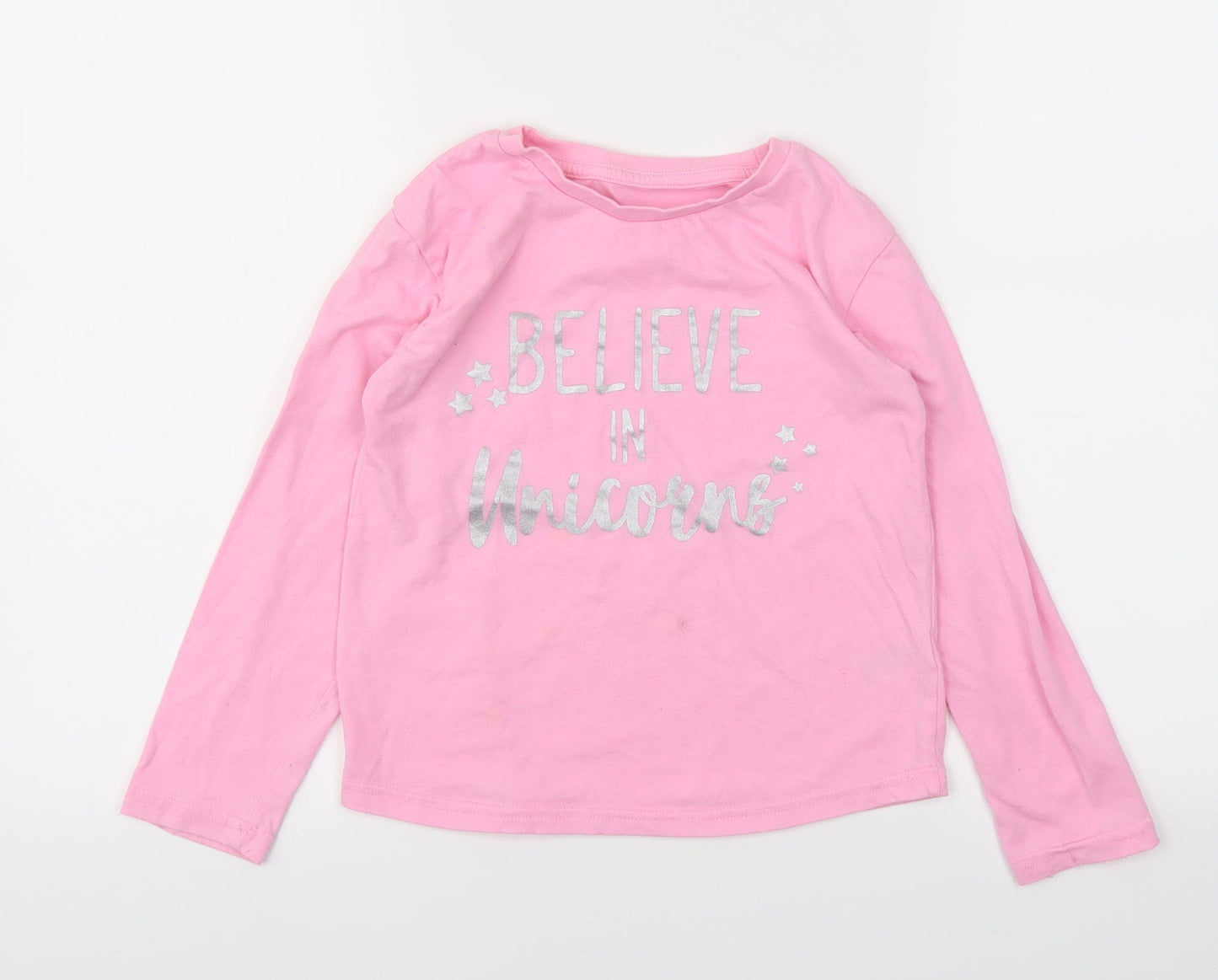 Matalan Girls Pink   Basic T-Shirt Size 7 Years