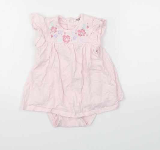 SO CUTE Girls Pink Polka Dot  Babygrow One-Piece Size 6-9 Months