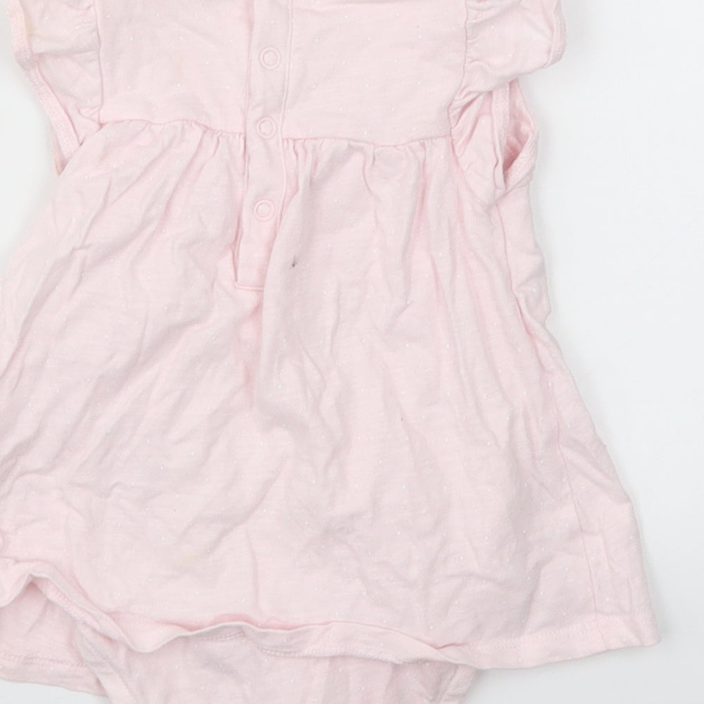 SO CUTE Girls Pink Polka Dot  Babygrow One-Piece Size 6-9 Months