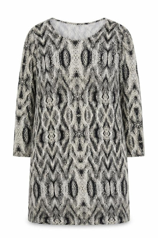 Sheego Womens Brown Animal Print  A-Line  Size 14