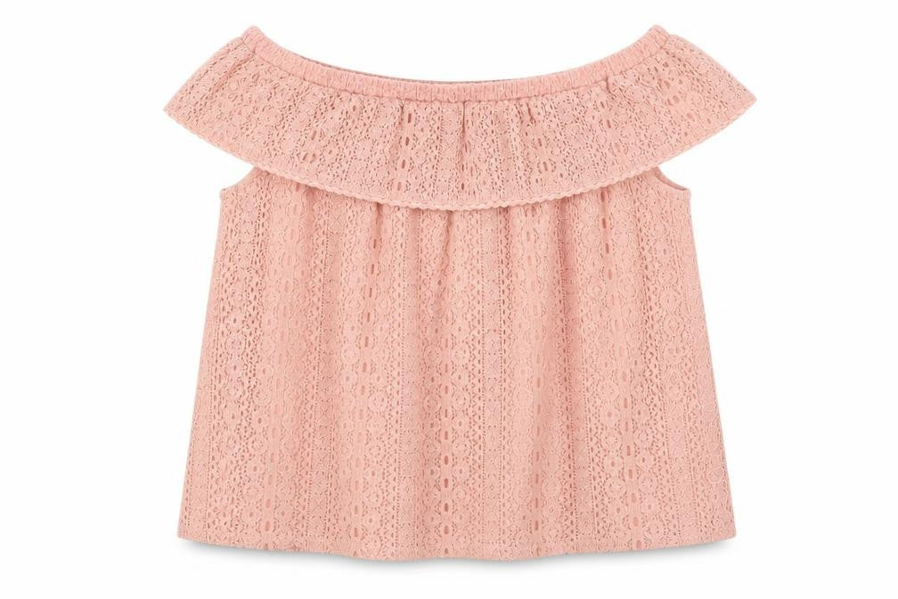 primarf Girls Pink Colourblock  Basic T-Shirt Size 8-9 Years