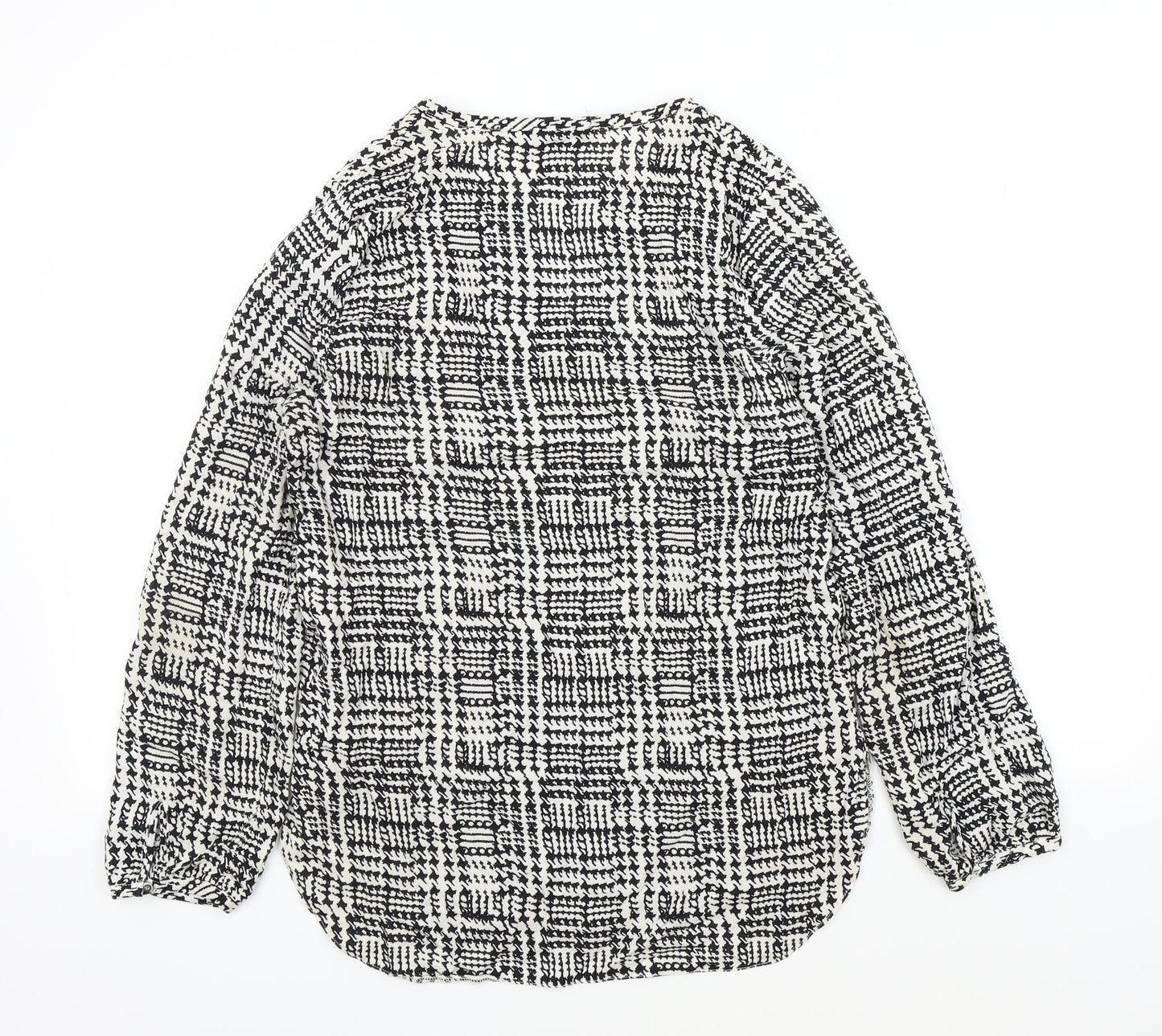 F&F Womens Black Geometric  Basic Blouse Size 8