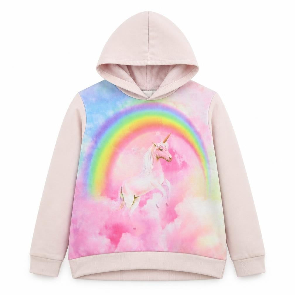 blween Girls Pink   Pullover Hoodie Size 7 Years  - UNICORN