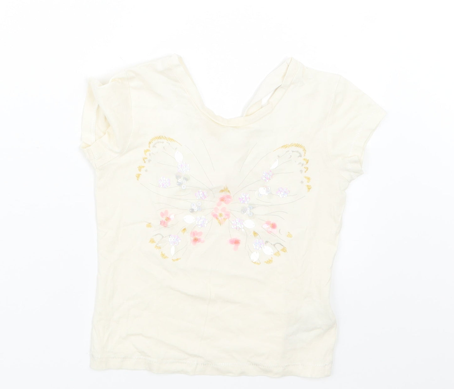 Billieblush Girls Ivory   Basic T-Shirt Size 4 Years