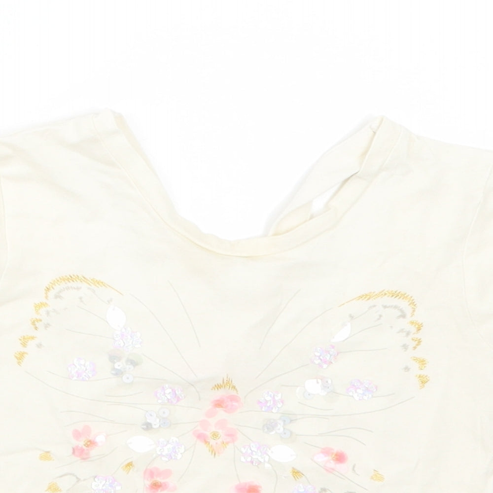Billieblush Girls Ivory   Basic T-Shirt Size 4 Years