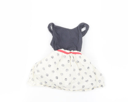 Additional front view of Gap girls’ grey geometric t-shirt dress, size 18-24, months