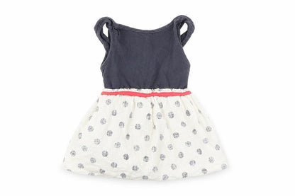 Front view of Gap girls’ grey geometric t-shirt dress, size 18-24, months