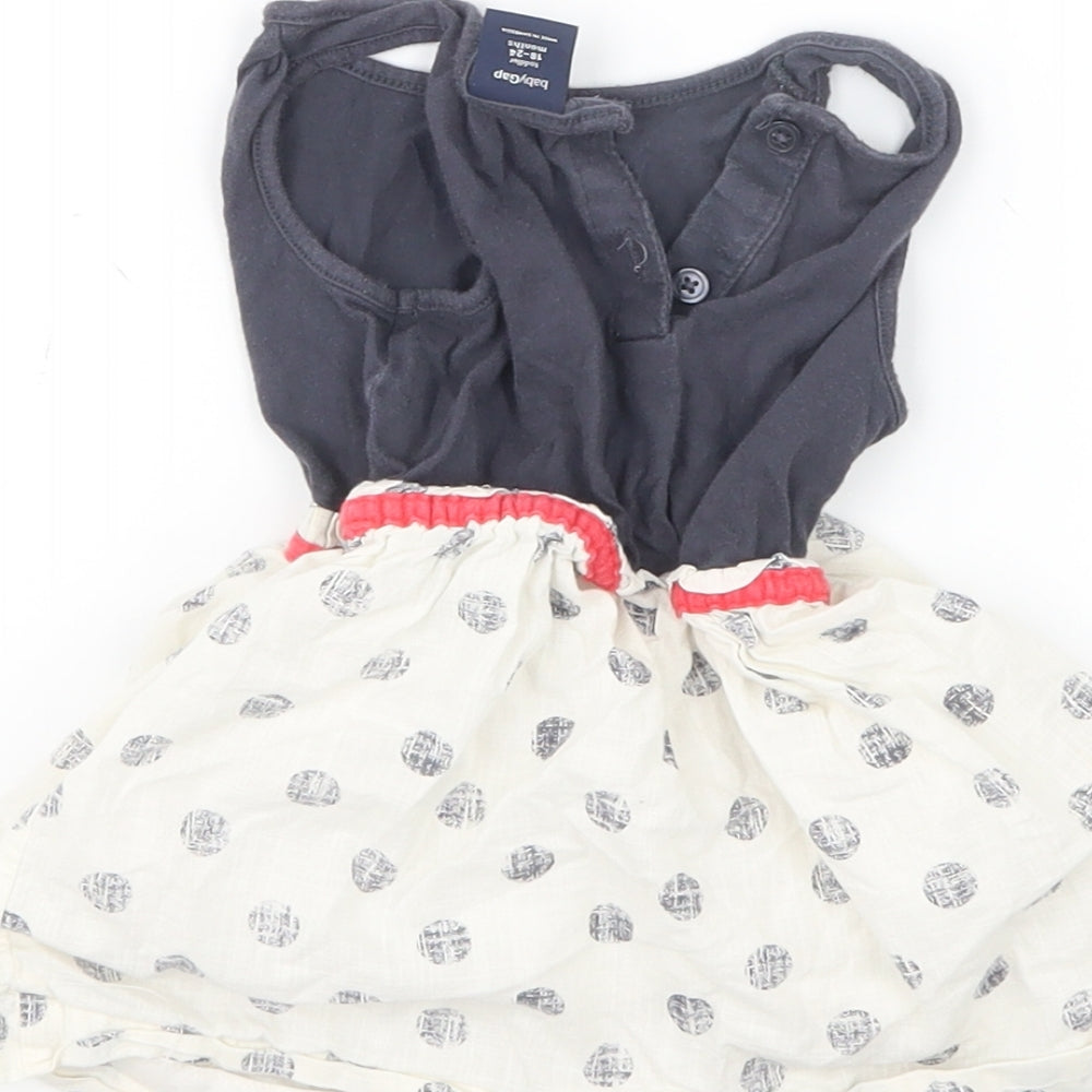 Gap Girls Grey Geometric  T-Shirt Dress  Size 18-24 Months