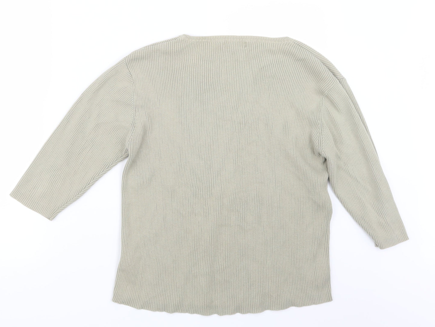 Bonmarché Womens Green  Knit Pullover Jumper Size XL
