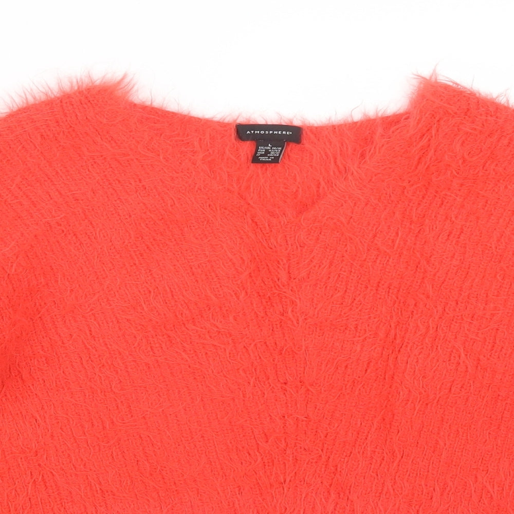 Atmosphere Womens Red  Knit Pullover Jumper Size 14