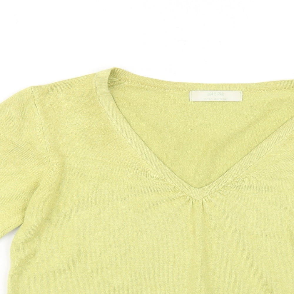 Marks and Spencer Womens Green  Knit Pullover Jumper Size 8