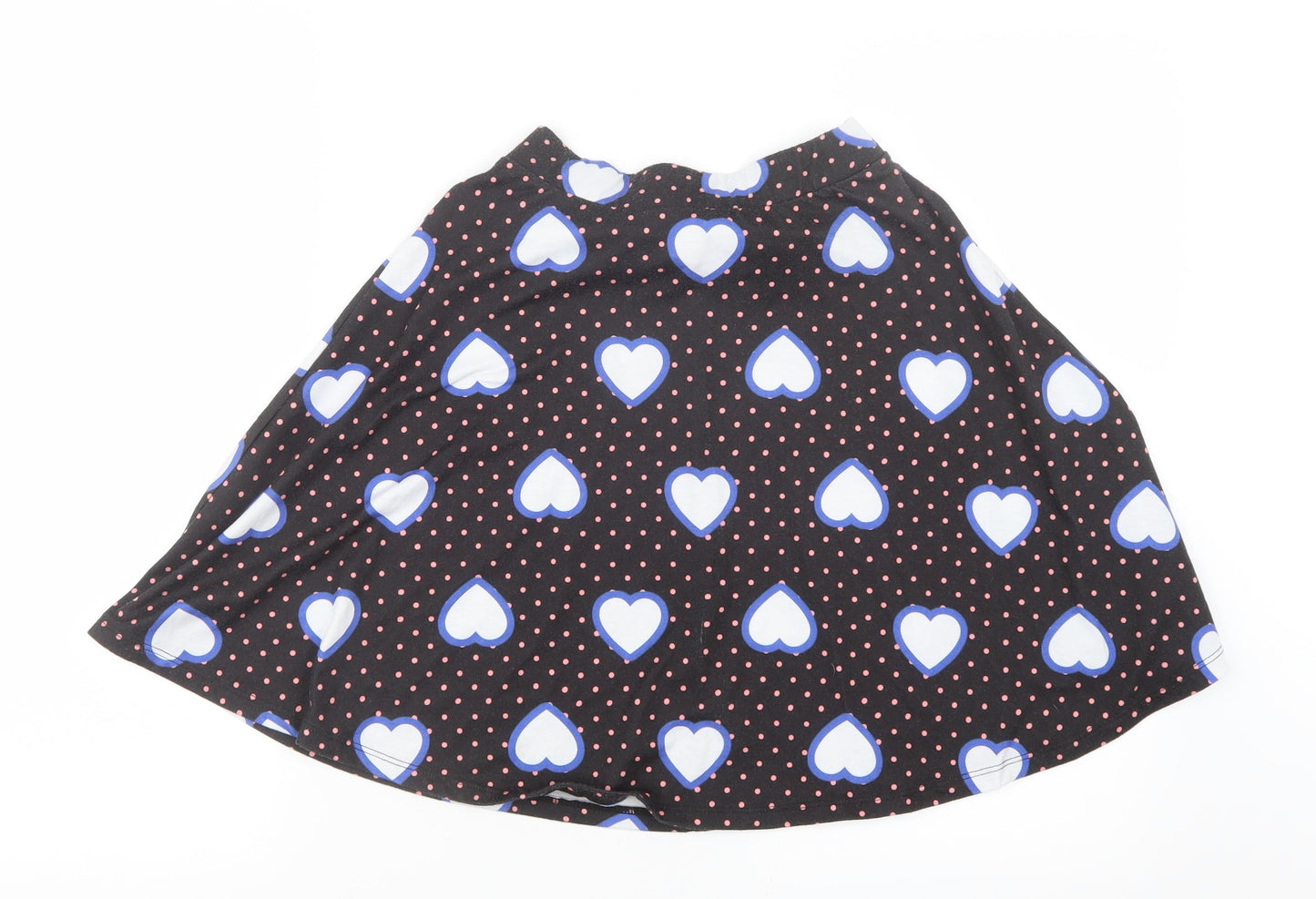 ASOS Womens Black Geometric  A-Line Skirt Size 8