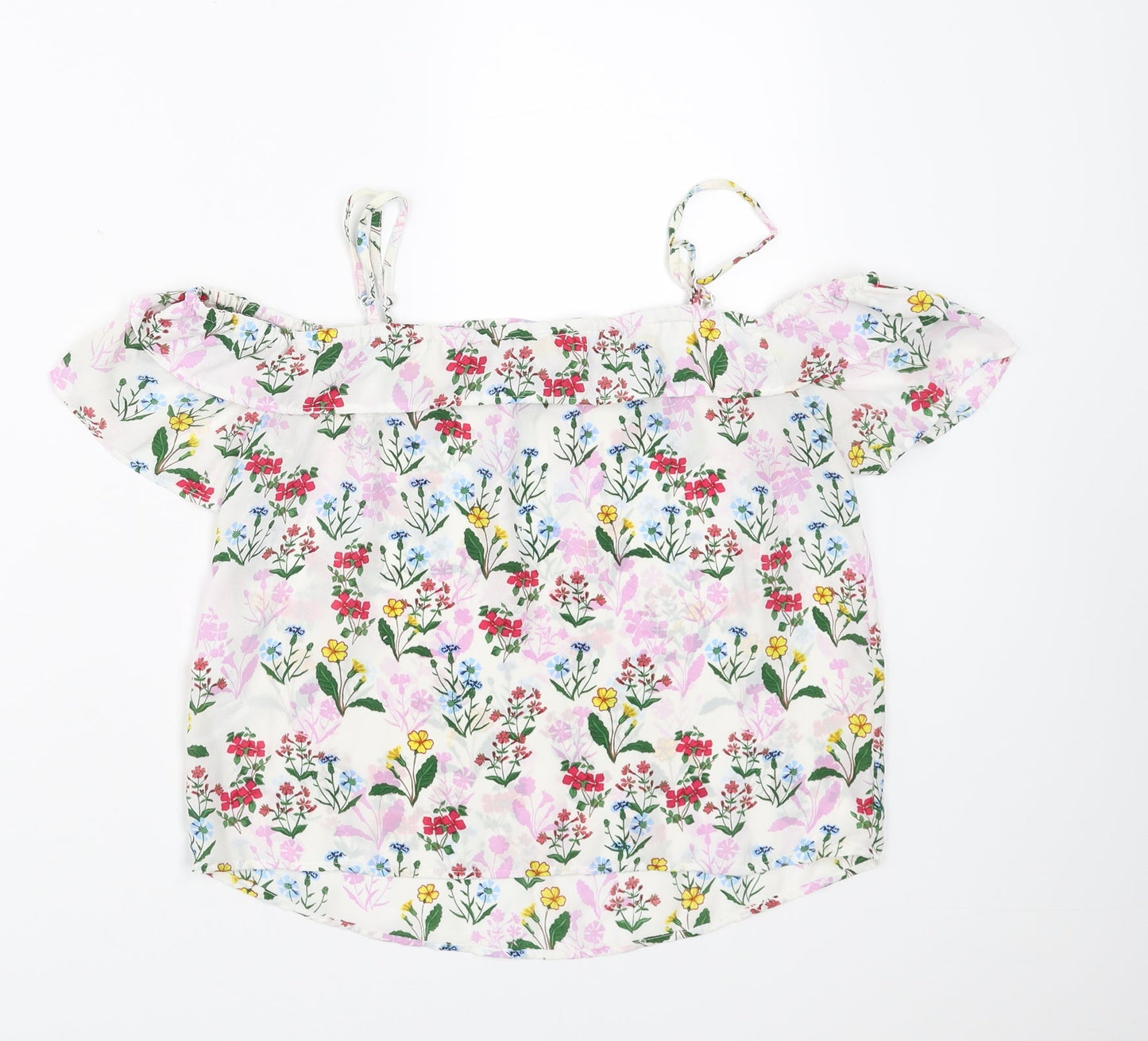 New Look Girls White Floral  Camisole Blouse Size 14 Years