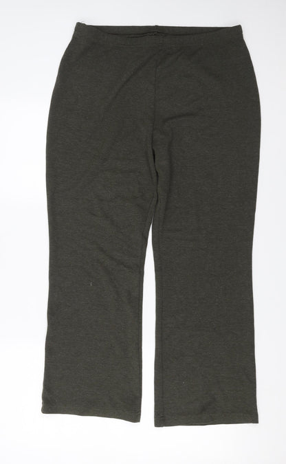 St Michael Womens Green Trousers Size 18 L27 in