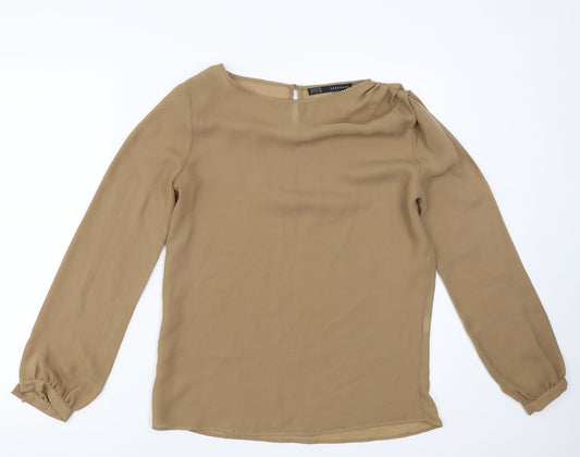 Zara Womens Brown   Basic Blouse Size S